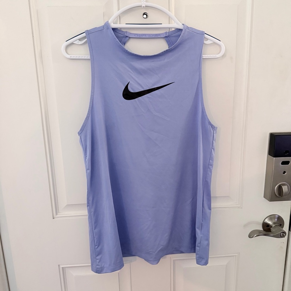 Nike Pro Tank M | Light Purple Open Back Mesh Swoosh Active